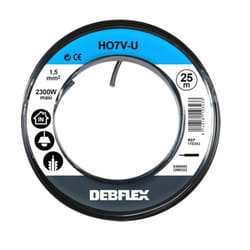 Cavo elettrico con nucleo rigido H07 V-U 1,5MM2 nero 25M