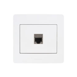 Debflex - Presa Ethernet RJ45 diametro 2, categoria 6, bianca