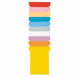 Nobo Schede a T Indice 1 .5 rosa (100), Scheda a T, Rosa, Standart, 100 pz, 49 mm, 23 mm