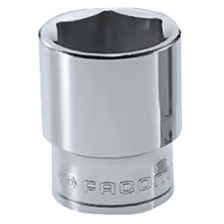 Socket 1/2 '' 6 punto 27 millimetri Facom S27H ISO 2725-1, DIN 3124, NF ISO 2725-1 Lunghezza 44 mm Diametro 36,6 millimetri C ...