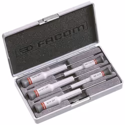 Descrizione Tra cui: cacciavite 5: AEF2x75 - AEF2,5x75 - AEF3x75 - AEF3,5x75 - AEF4x75 confezione Dimensioni: .. L. 183 x L.1 ...