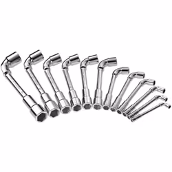 Set di 12 chiavi: 7 - 8 - 10 - 11 - 12 - 13 - 16 - 17 - 18 - 19 - 22 - 24 (mm). Chiavi a bussola: chiavi progettate per serra ...