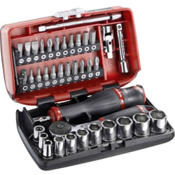 Kit di chiavi a bussola metrico 1/4 (6.3 mm) 38 parti Facom R2NANOPB