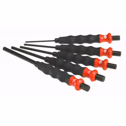 - Set di 5 cacciaspine con guaina FACOM - Diametro: 3 - 4 - 5 - 6 - 8 mm - Consegnato; in scatola portaoggetti sospesa. - Pro ...