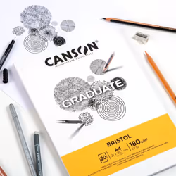 Canson Graduate Bristol, Foglio d'arte, 180 g/m², 20 fogli