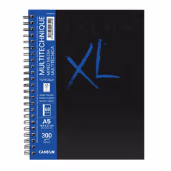 Canson XL Book, Nero, Blu, A4 (210 x 297 mm), 300 g/m², 34 fogli