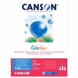 Canson Colorline, Foglio d'arte, 150 g/m², 25 fogli