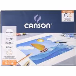 Canson 400089594, 20 fogli, 224 g/m², Universale