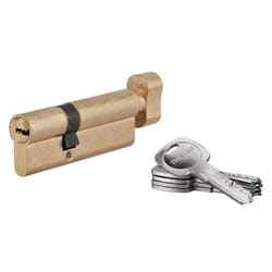 Cilindro europeo per serratura a pomolo Tiger 6, 50Bx30mm, ottone, anti-sfilamento, anti-perforazione, 5 chiavi - THIRARD