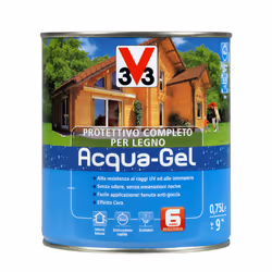 V33 Acqua-Gel, Porta, Recinto, Cancello, Parete, Finestra, Opaca, Legno, Vernice acrilica, 9 m², 0,5 h
