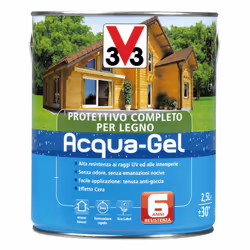 V33 Acqua-Gel, Porta, Recinto, Cancello, Parete, Finestra, Opaca, Legno, Noce Scuro, Vernice acrilica, 30 m²