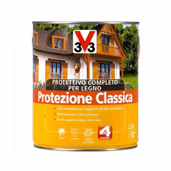 Protettivo completo satinato a base di resine alchidiche ideale per proteggere e decorare i rivestimenti in legno, sia estern ...