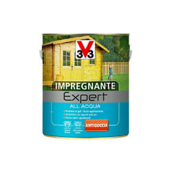V33 Impregnante per Legno Expert ad Acqua in Gel Interno Esterno Mobili Persiane - Formato: 2,5 Lt - Colore: Castagno scuro