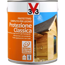Protettivo completo per legno protezione classica, incolore - 2,5 litriProtettivo completo per legno satinato a base di resin ...
