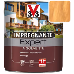 Impregnante Expert Solvente 2,5 Noce Chiaro per Proteggere i Supporti in Legno Esterno Proteggi i tuoi supporti in legno este ...