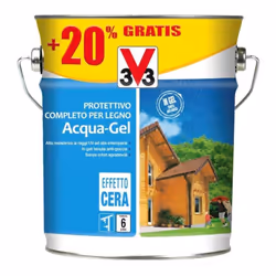 impregnante protettivo completo per legno in formula gel anti-goccia, impermeabile e traspirante, resistente ai raggi uv e al ...
