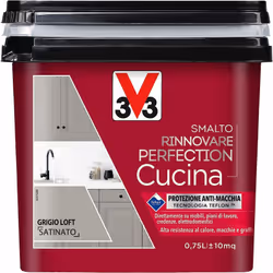 SMALTO RINNOVARE Perfection CUCINA GRIGIO LOFT 750ml Applicazione diretta, senza utilizzo di un fondo Resiste alla macchie di ...