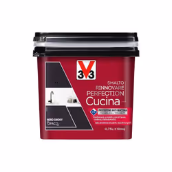 V33 - smalto rinnovatore cucina colore nero smoky opaco confezione 750 ml (02137)