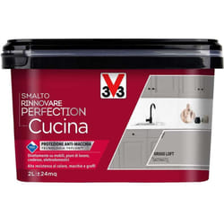 V33 Smalto Rinnovare Cucina grigio loft satinato 2L, colore Grigio loft