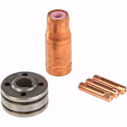 Descrizione Kit per saldatura a filo animato - Kit per saldatura a filo animato Ø 0,9 mm. Contenuto: 3 tubi di contatto M6 Ø  ...