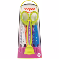 Maped Box Set di Forbici Creative, Bambino, Taglio dritto, Set, Multicolore, Fibra di vetro, Forbici per attività manuali