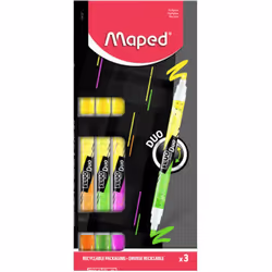 BL, 3 EVIDENZIATORI FLUO DUO MAPED 734127 x1