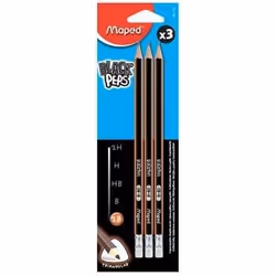 Maped Black Peps, HB, 3 pz