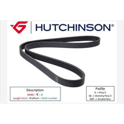 Cinghia Poly-V HUTCHINSON 1580 K 12TK