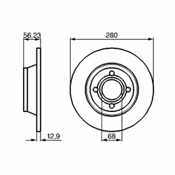 Disco freno BOSCH 0 986 478 131 anteriore, pieno, altamente carbonizzato, 1 Pezzo - Vista aggiuntiva 5