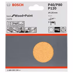 Bosch 1 609 200 158 fornitura per utensili rotanti per molatura/levigatura Carta abrasiva