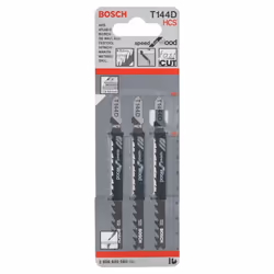 BOSCH 2608630560 - Hoja de sierra de calar T 144 D: Speed wood: 3 uds
