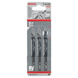 Bosch - Professional 3 x Lame per seghetto alternativo t 144 d Speed for Wood (per Legno tenero, straight cut, accessorio Seghetto alternativo)