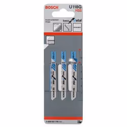 Bosch 2 608 631 770 lama per sega a gattuccio, sega a traforo e sega universale Lama per seghetto alternativo High-Speed Steel (HSS) 3 pz