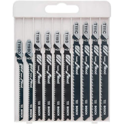 Bosch Professional Set da 10 Pezzi Set di lame per seghetto alternativo, per legno, accessori per seghetto alternativo con codolo a T, Versione nuova