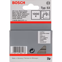 Bosch 2 609 200 217, Pacchetto di punti, 1,4 cm, 1,14 cm, 1000 punti, Acciaio inox, Cartoncino
