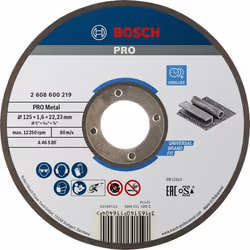 Bosch 2 608 600 219, Disco per tagliare, Centro incavato, Metallo, Bosch, 2,22 cm, 12,5 cm