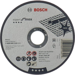 Disco da taglio Bosch expert con mozzo piatto Acciaio inox speciale 125X1,6 mm - 2608600220