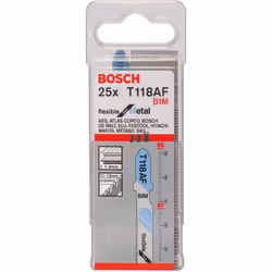 Bosch T 118 AF Lama per seghetto alternativo Bimetallo 25 pz