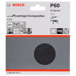 Bosch 2 608 606 755 fornitura per levigatura manuale Carta abrasiva P60 10 pz - Vista aggiuntiva 2