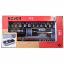 Art.2607018862-424 Bosch Il kit è composto da: N°1 giravite N°1 porta inserti attacco esagonale N°44 mix di chiavi e inserti