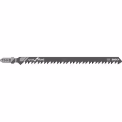 Bosch 2 608 633 A34, Lama per seghetto alternativo, Truciolare, Pannello in fibra, Legno dolce, Paniforte, Acciaio al carboni ...