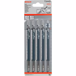Bosch 2 608 633 A34 lama per sega a gattuccio, sega a traforo e sega universale Lama per seghetto alternativo Acciaio al carbonio (HCS) 5 pz