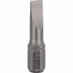Bosch Bit di avvitamento extra duro, 3 pz, Fessura, 5.5 mm, Acciaio, 25 mm, 25,4 / 4 mm (1 / 4")