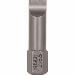 Bosch Bit di avvitamento extra duro, 25 pz, Fessura, 6.5 mm, Acciaio, 25 mm, 25,4 / 4 mm (1 / 4")