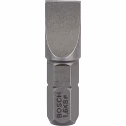 Bosch Bit di avvitamento extra duro, 3 pz, Fessura, 8 mm, Acciaio, 25 mm, 25,4 / 4 mm (1 / 4")