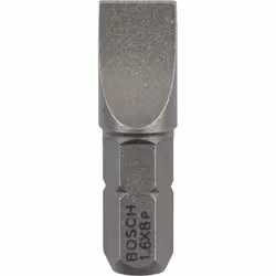 Bosch Bit di avvitamento extra duro, 25 pz, Fessura, 8 mm, Acciaio, 25 mm, 25,4 / 4 mm (1 / 4")