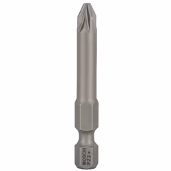 Bosch Bit di avvitamento extra duro, 3 pz, Viti a croce, PZ 2, Acciaio, 49 mm, 25,4 / 4 mm (1 / 4")