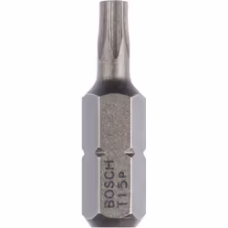 Bosch Bit di avvitamento extra duro, 10 pz, Torcia, T15, Acciaio, 25 mm, 25,4 / 4 mm (1 / 4")