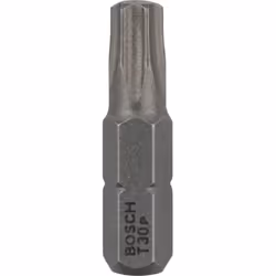 Bosch Bit di avvitamento extra duro, 25 pz, Torcia, T30, Acciaio, 25 mm, 25,4 / 4 mm (1 / 4")