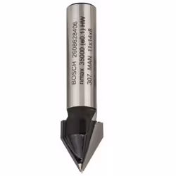 Bosch 2608628406, Punta per fresare per fessure a V, 8 mm, 1,1 cm, 1,4 cm